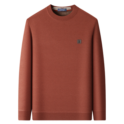 梦特娇绵羊毛一体绒保暖针织衫