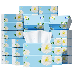 聪妈山茶抽纸300张加大家用实惠装餐巾纸可湿水卫生面纸婴儿纸巾