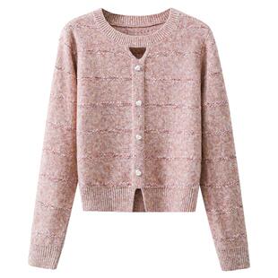 【清仓秒杀】冬季韩系软糯针织上衣慵懒风小众高级感粉色套头毛衣