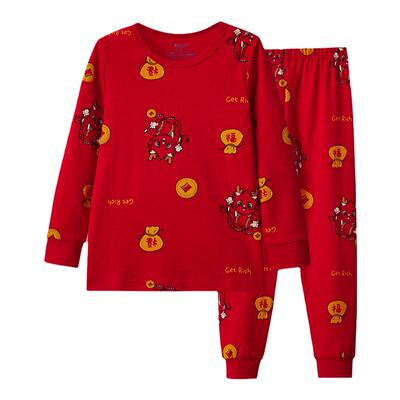 红豆儿童本命年纯棉保暖内衣