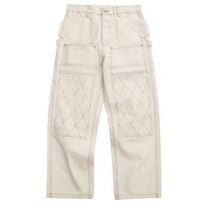 Mbbcar窄幅赤耳丹宁美式复古工装