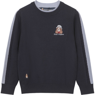 暇步士童装儿童毛衣25秋新品男童保暖套头内搭女童甜美休闲针织衫