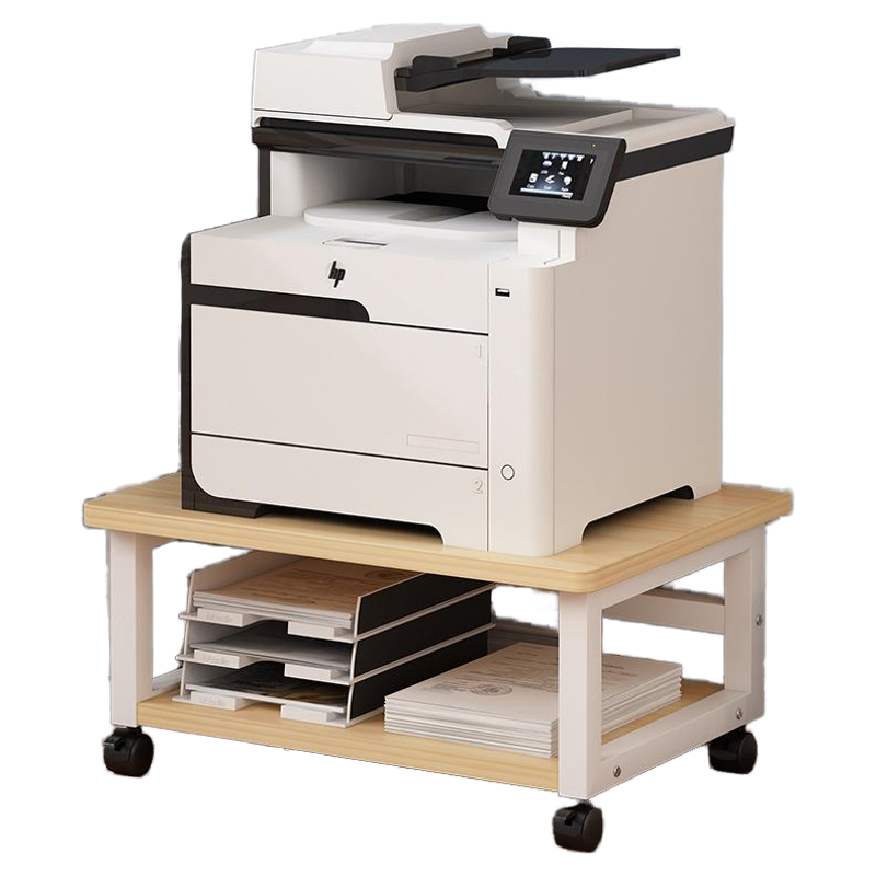 办公室桌面下矮款置地式打印复印机置物架家用可移动收纳整理架子