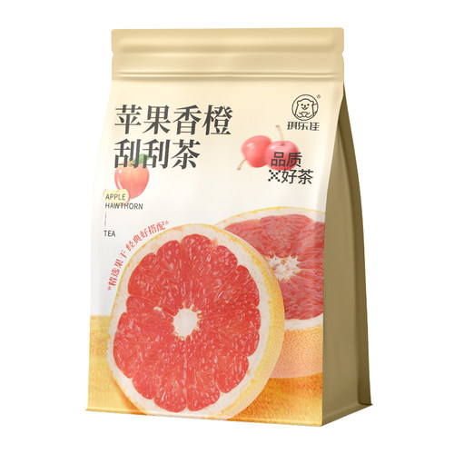 苹果山楂刮刮水茯苓橙片红枣干低卡非刮减油脂茶解腻水果茶泡水喝