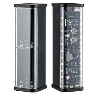 PD100W闪充透明8节21700电池盒diy套件免焊充电宝外壳可调压5-24V