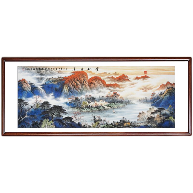 宝地生金紫气东来书房手写国画