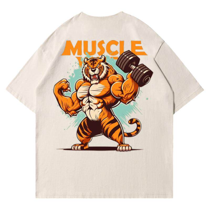 纯棉短袖健身休闲T恤MUSCLEKING