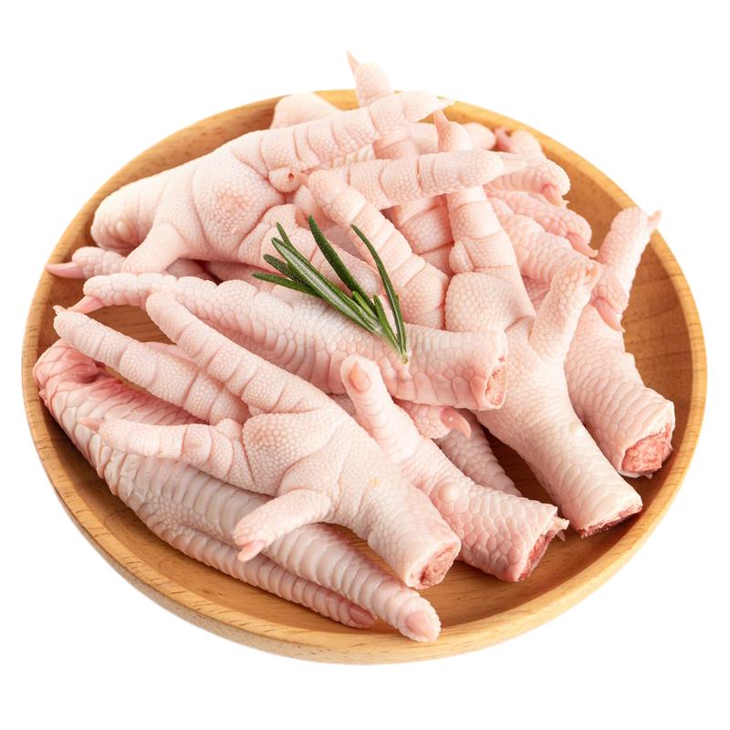 凤爪生冷冻短柄去棍商用冰冻土鸡脚新鲜原料无激素清真生鲜鸡爪子