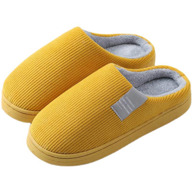 秋冬季兔毛绒棉拖鞋批发家居家用男女厚底情侣防滑室内保暖鞋包头