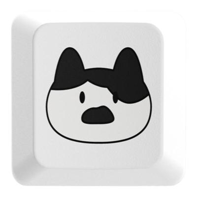 个性小猫头可爱机械键盘PBT键帽