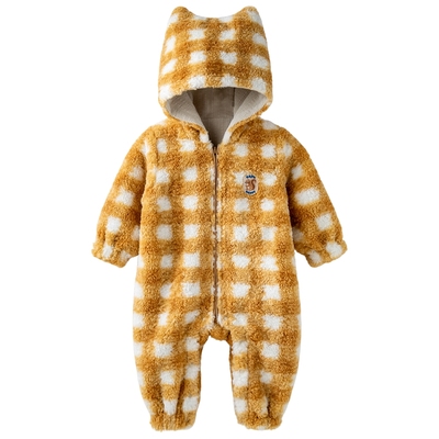 [童趣魔法]aqpa爱帕夹棉婴儿连体衣加绒保暖秋冬宝宝衣服外出服萌