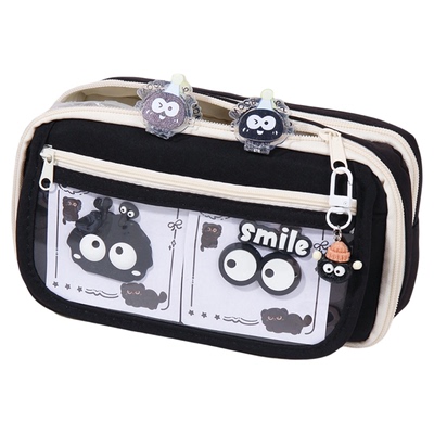 可爱煤球升级大容量笔袋