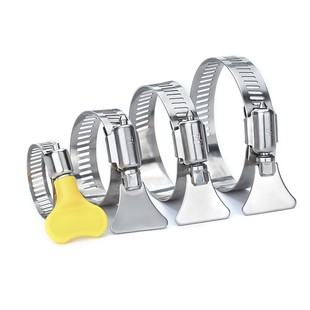 304不锈钢手柄卡箍喉箍抱箍管箍水管箍圈管夹卡扣固定夹管卡卡子