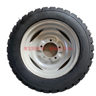 5.00-12-14实心轮胎摩托三轮车胎5孔橡胶耐磨胎防扎免充气无内胎