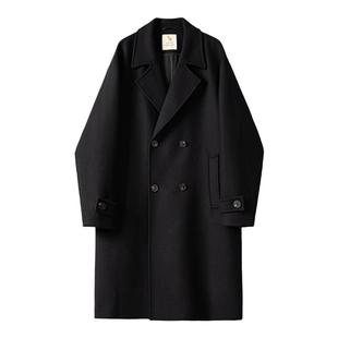 【限时清仓】秋冬高级感轻奢重磅初剪羊毛呢大衣双排扣单面呢外套