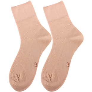 老年人松口袜孕妇宽松脚肿大码月子妈妈网眼春夏中筒不勒脚女棉袜