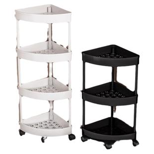 小推车置物架浴室卫生间落地收纳架子厨房储物架卧室杂物移动角架