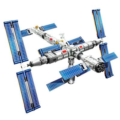 启蒙积木奇妙中国载人空间站模型航天联名玩具太空摆件礼物