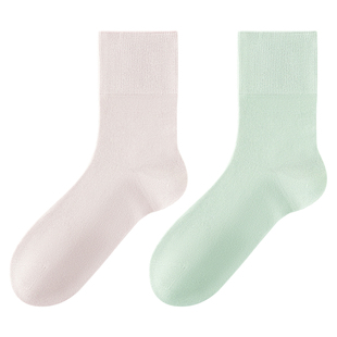 桑蚕丝松口袜子女春秋月子袜孕妇不勒脚中老年人夏薄款女士中筒袜