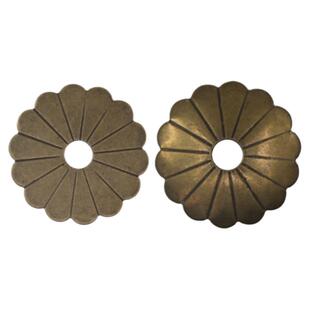 昊天斋黄铜垫圈中式明清仿古典纯铜配件梅花垫片复古五金老式铜片