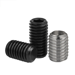 304不锈钢平端紧定螺丝12.9级内六角顶丝无头机米基米螺钉M3M4M5