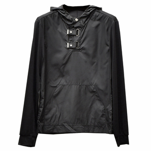 细节很重要 工艺很繁琐 秋冬厚加绒连帽拼料夹克卫衣外套男 C0942