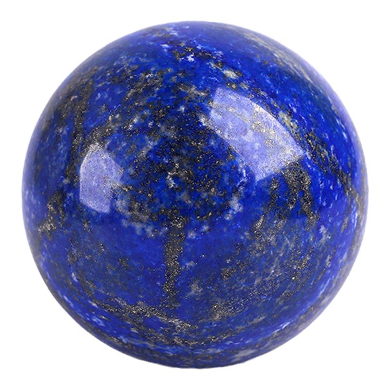 天然青金石蓝色水晶球居家摆件