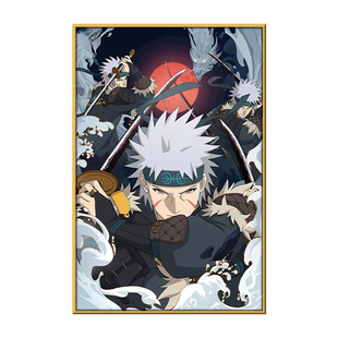 2025新款火影忍者千手扉间diy数字油画手工填充涂色油彩装饰挂画