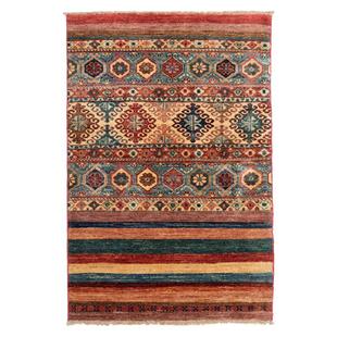 阿富汗进口收藏复古现代美式客厅羊毛手工打结设计样板房地毯地垫