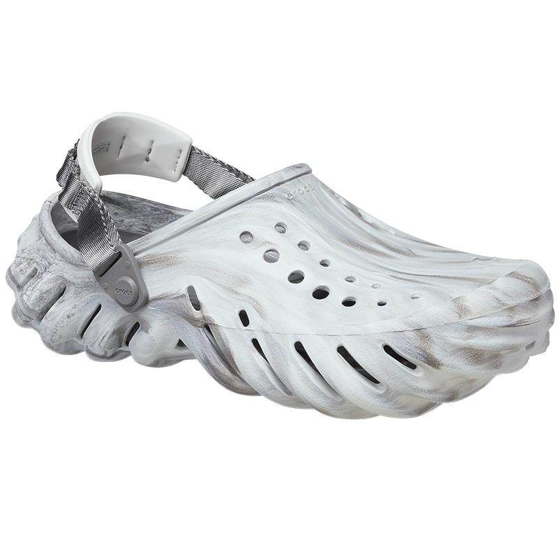 Crocs波波大理石纹洞洞鞋