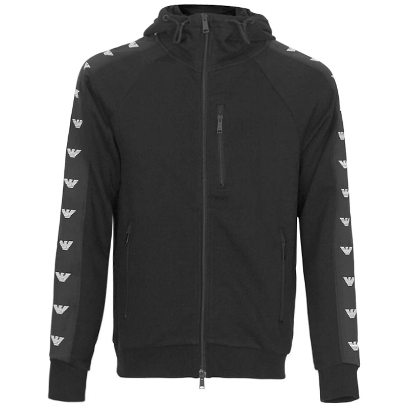 ARMANI拉链连帽卫衣外套