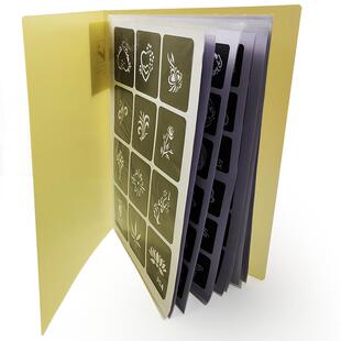 A4尺寸10页182张镂空海娜膏纹身果汁模板印度曼海蒂皮肤手绘画册