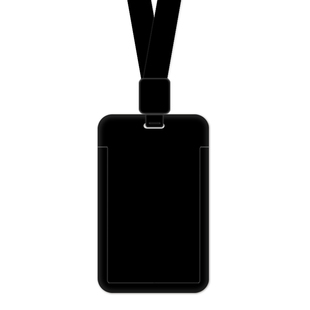 纯黑色卡套工牌证件套员工胸卡挂绳学生饭卡门禁校牌保护套硬壳白