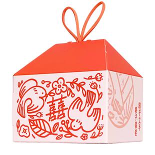 新款结婚喜糖盒子高级感袋子婚礼订婚独特喜字礼盒包装盒样品可爱