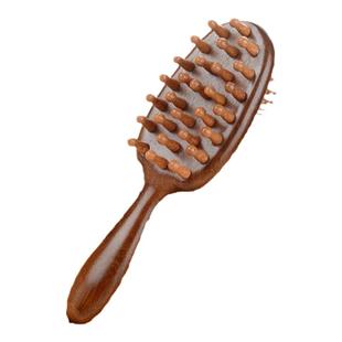 经络气垫梳子气囊梳按摩头部头疗木梳檀木家用女士专用长发按摩梳