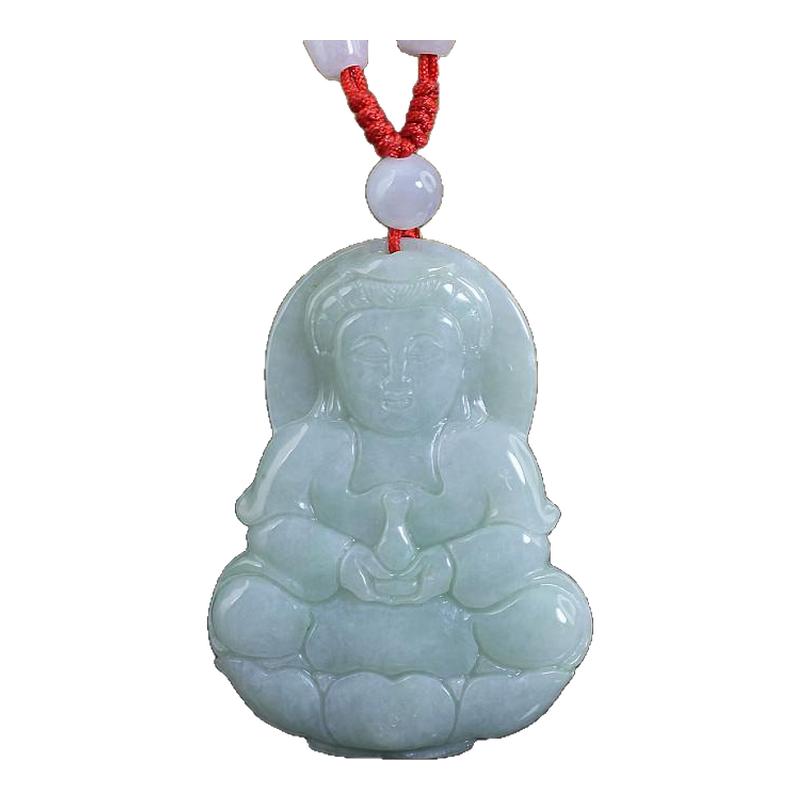 天然老坑吊坠男士玉观音