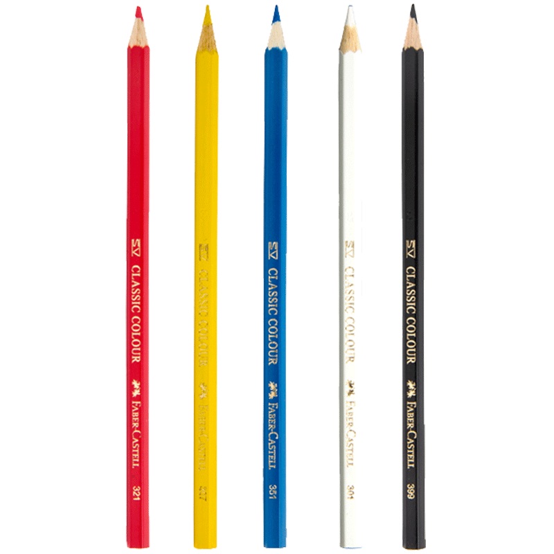 德国辉柏嘉油性彩铅单支专业手绘油性彩色铅笔单只399黑色红铅笔
