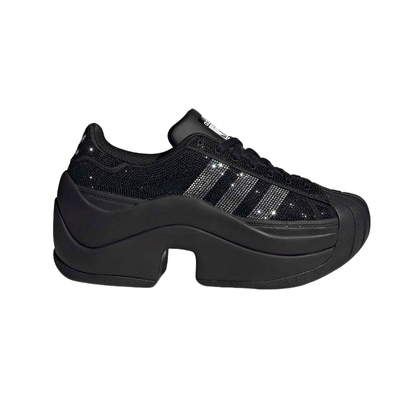 阿迪达斯三叶草厚底闪钻贝壳头鞋春女SUPERSTAR BOLD板鞋 IH1663