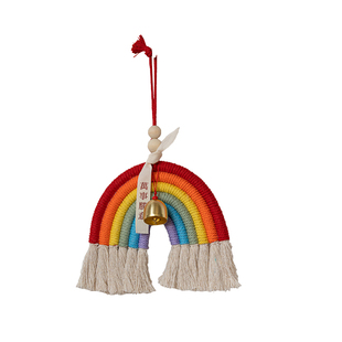 平安喜乐彩虹铃铛挂件创意祝福家居装饰品ins风壁饰汽车挂饰礼物