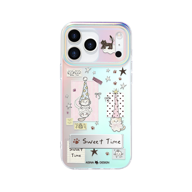 长帽猫咪适用苹果17Promax手机壳隐藏式一体支架iPhone16Pro保护套Co3全包13pm可爱14防摔ip15新款高级感好看