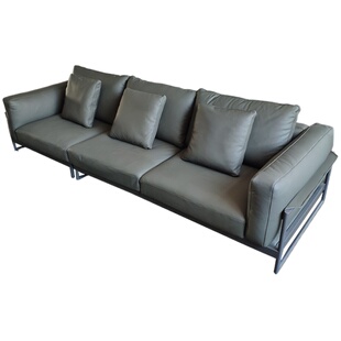 鼎德喜意式极简碳素钢五金框架接触面头层进口皮胚黄牛皮客厅沙发