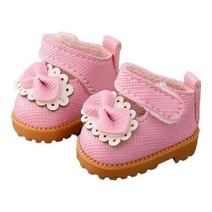 17cm拉布布公仔labubu鞋子皮鞋帆布鞋靴子马卡龙一二三代玩偶娃鞋