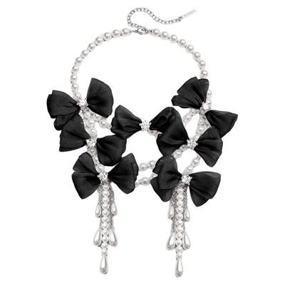 USELESSOBJECTS蝴蝶结珍珠项链