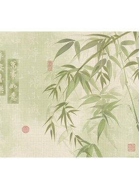 中式绿色室内楼梯垫踏步垫硅藻泥