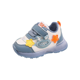 亮灯男宝宝鞋子软底防滑婴儿学步鞋小童运动鞋春秋女童皮面0-1岁3