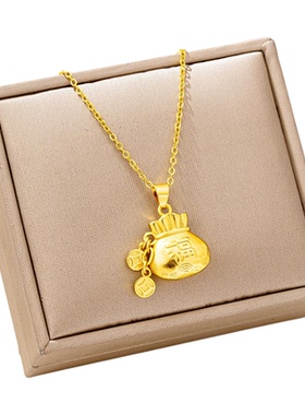 越南沙金复古福袋吊坠女