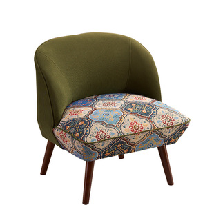 单人小沙发椅客厅阳台休闲椅卧室无扶手椅子美式复古看书单椅意式