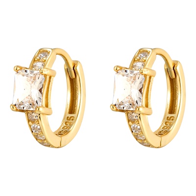 情绪波动925银方钻轻奢耳环