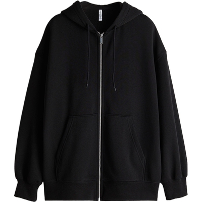 HM女装卫衣夏季舒适保暖潮流大廓形柔软内里美式连帽衫1234775