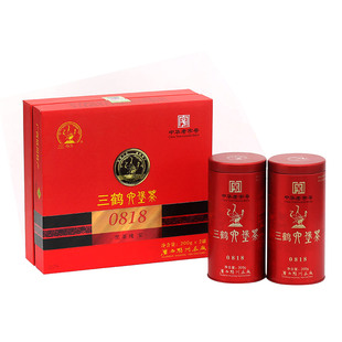 三鹤六堡茶黑茶经典0818礼盒2017年陈化特级散茶400g熟茶广西梧州